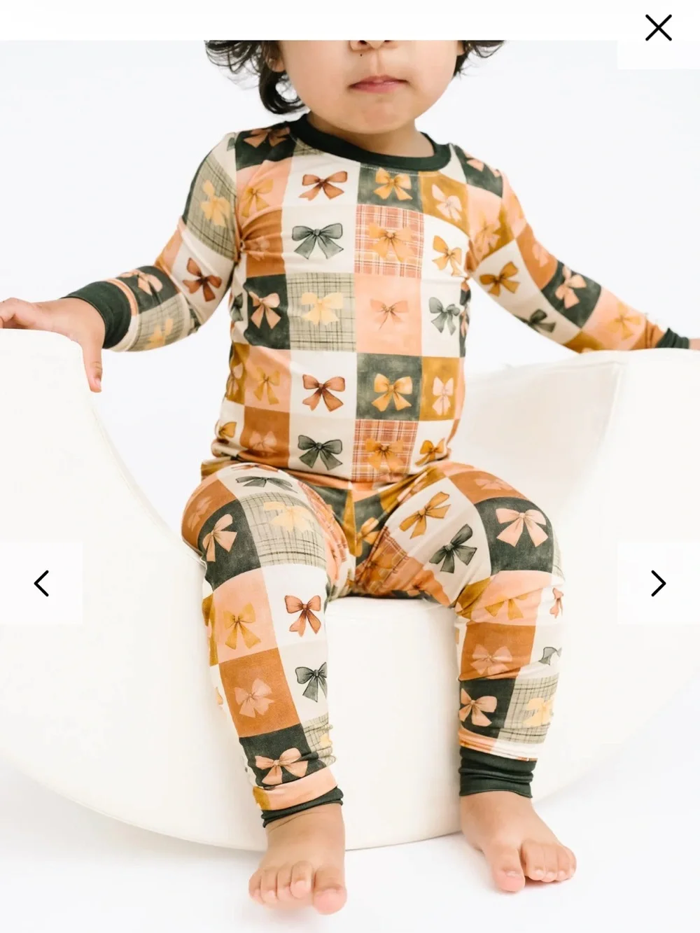 Bow patchwork bamboo set